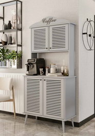 Hanah Home Avior 90 - Gabinete de café Gris claro